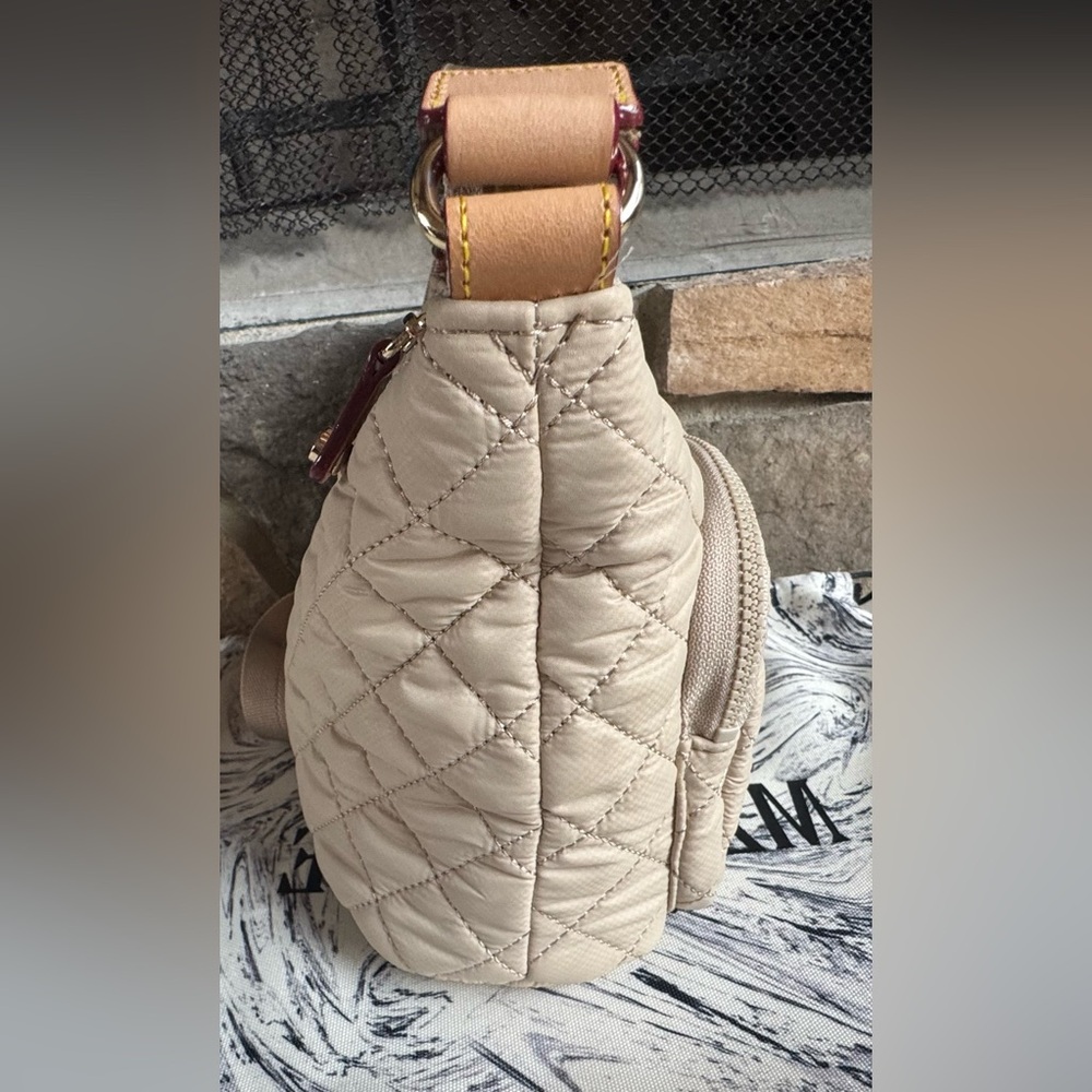 MZ Wallace Metro Scout Deluxe Quilted Nylon Crossbody in Buff EUC - Picture 3 of 11